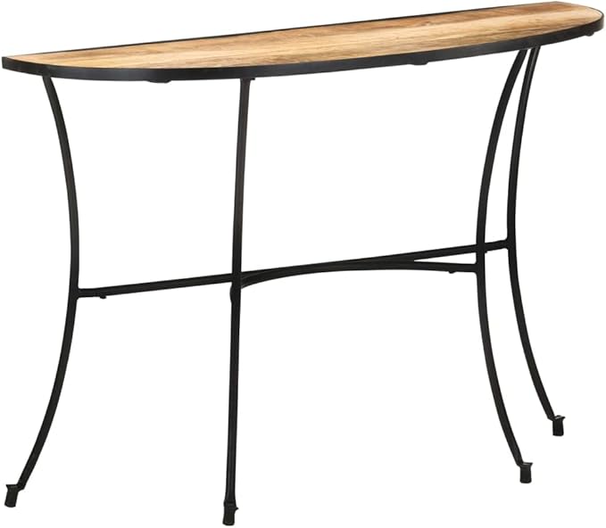 Solid Wood Side Table, Natural Finish Mango Accent Table, Nightstand by QUAHEAS
