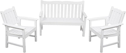Stoog 3 Pieces All-Weather Patio Furniture Set, Include 2 Outdoor Chairs and 1 by Stoog