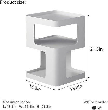Modern Metal Side Table with Storage, Small End Table - Image 3