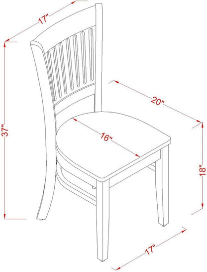 East West Furniture VAC-ESP-W Vancouver Kitchen Dining Chairs - Image 3