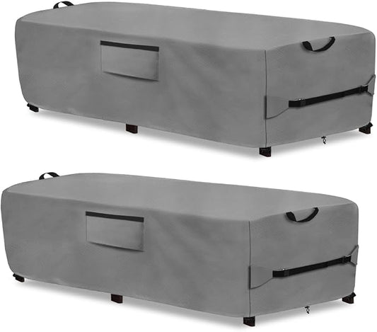 Waterproof Patio Lounge Chair Cover 2 Pack, Heavy Duty 600D Waterproof Outdoor by Dipurman