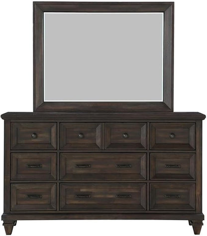 New Classic Furniture Sevilla 6-Piece Wood King Bedroom Set in Walnut - Image 9