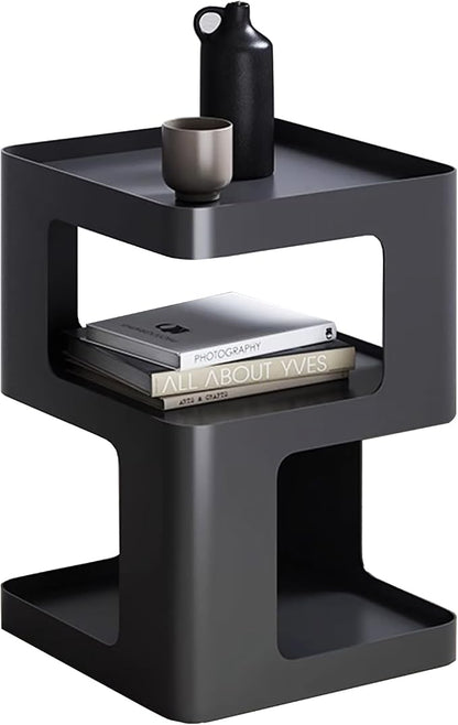 Modern Metal Side Table with Storage, Small End Table by BUZUEYModernmetalfurniture