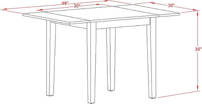 East West Furniture NDNO5-LWH-W 5 Piece Dinette Set - Image 8
