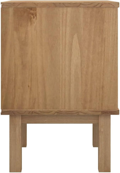 Scandinavian Bedside Cabinet 15.4" W x 17.7" L x 22.4" H Solid Pine Wood - Image 6