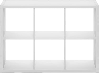 Furinno Cubicle Book Shelf, 6-Cube Bookshelf, Extra Thick Frame Horizontally & - Image 13