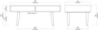 Boraam Halmstad Rectangular Coffee Table - Image 2