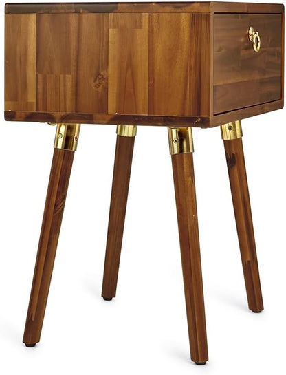 Bme Caden Solid Wood Nightstand/Side Table/End Table, Fully Assembled, - Image 8