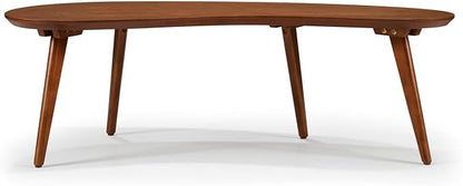 Mid Century Modern Abstract Shaped Coffee Table/Solid Wood/White Finish - Image 4