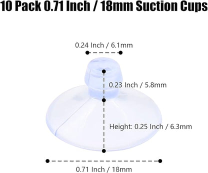 10 Pack Glass Tableholders - 18mm Rubber Suction Cups - Image 4