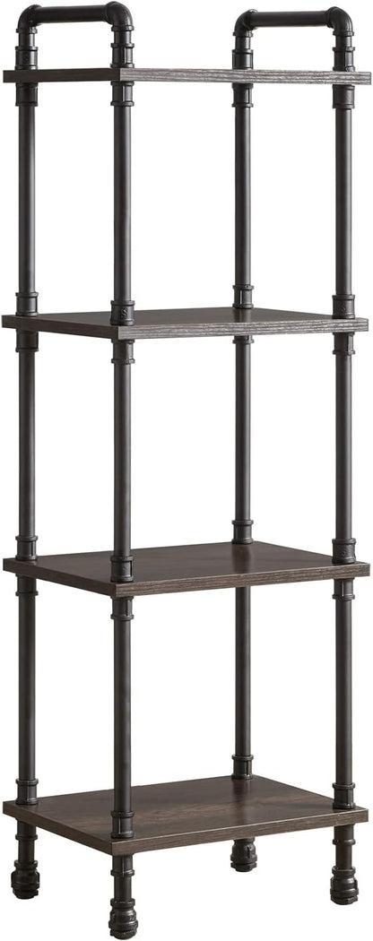 IBUYKE Industrial Pipe Ladder Shelf, 4-Tier Vintage Style Book Shelf, Free by IBUYKE