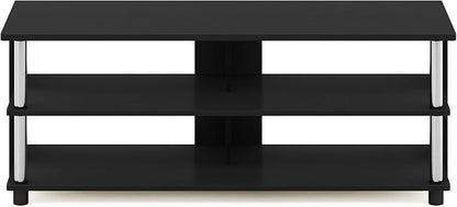 Furinno Sully 3-Tier Stand for TV up to 48 Inch, Americano/Chrome - Image 5