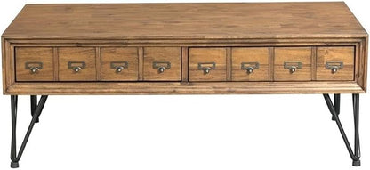 Pemberly Row Transitional Tanner 2PC Occasional Table Set, Light Walnut Finish - Image 3