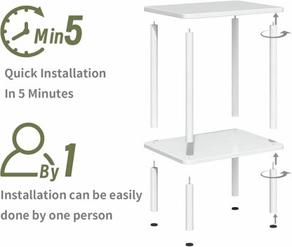 Apicizon 2 Tier End Table, Small Side Table - Image 4