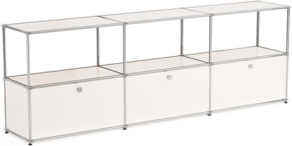 Modern Storage Cabinet White G Versatile Free-Standing Organizer by ARVORAHome