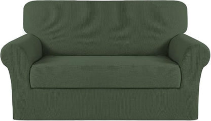 Turquoize Stretch Sofa Slipcover 2 Pieces Sofa Cover Couch Cover by Turquoize
