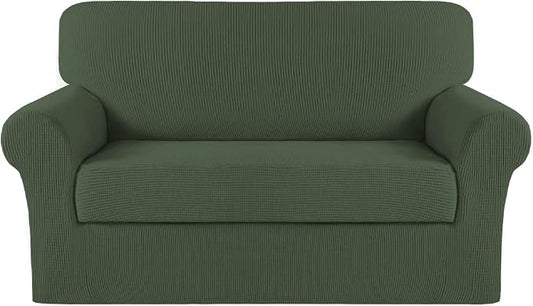 Turquoize Stretch Sofa Slipcover 2 Pieces Sofa Cover Couch Cover by Turquoize