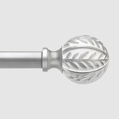 QDWIS Silver Curtain Rods for Windows 28 to 48 inch, Rustic Decorative Drapery by Unknown