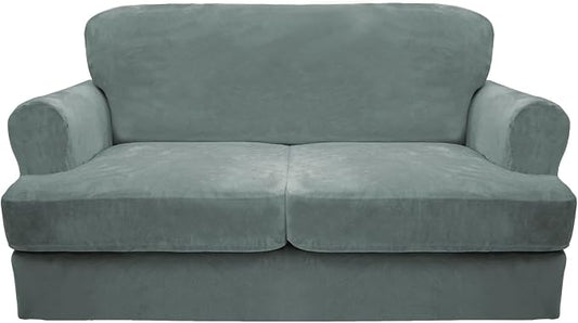 CUCRAF Cushion Sofa Cover 3 Piece Slipcovers, Soft Thick Velvet Couch Cover by CUCRAF