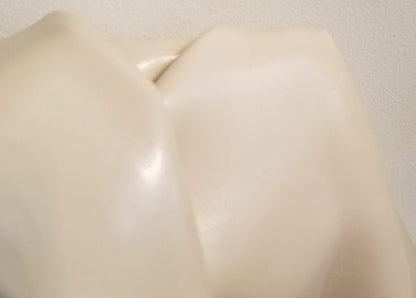 NAT Leathers Flesh Nude Beige Offwhite Soft Faux Vegan Leather Sheet Fabric PU - Image 2