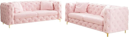 DAMAIFROM 75" Sofa Couch Mid Century Modern Velvet Couch Tufted Button Sofa - Image 9