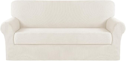 Turquoize Stretch Sofa Slipcover 2 Pieces Sofa Cover Couch Cover by Turquoize
