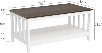 ChooChoo Farmhouse Coffee Table, 40 Inch - Image 2