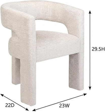 Jofran Gwen Jacquard Upholstered Accent Chair, Modern Luxury Plush Sculptural - Image 3