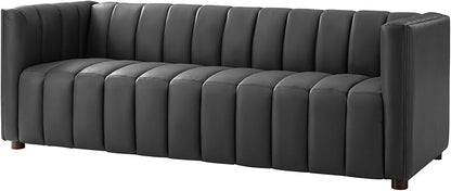 HULALA HOME 83" Genuine Leather Sofa - Image 9