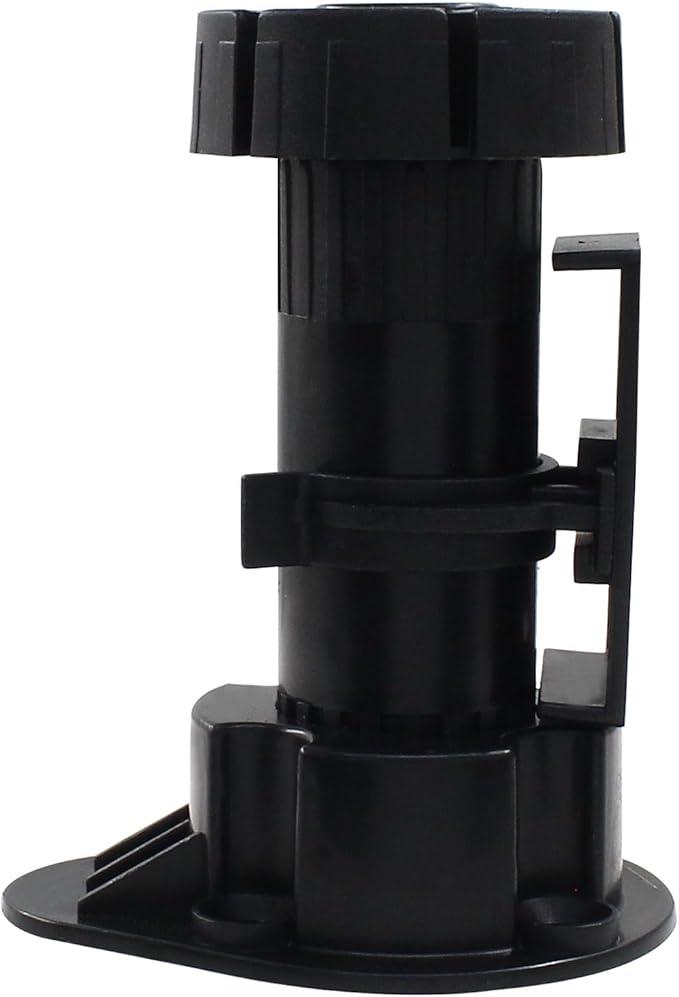 Jiozermi 12 Pack Black Plastic Cabinet Legs, Adjustable Furniture Feet - Image 4