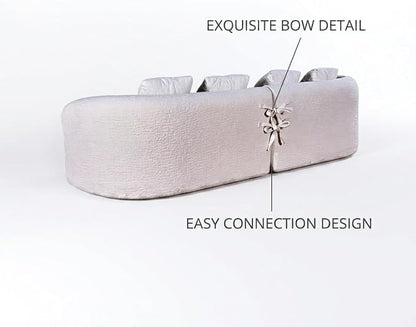 Compressed C-Shaped Sectional Sofa, 2-Box Easy Delivery, No Tools Assembly - Image 3