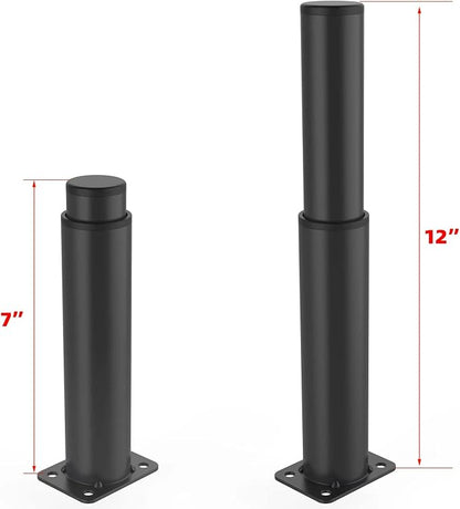 7"-12" Metal Adjustable Legs, Adjustable Height Replacement Legs - Image 2