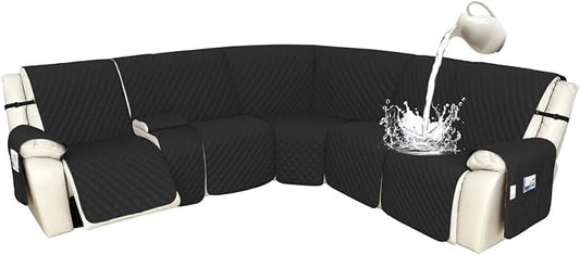 Arfntevss Recliner Sectional Couch Covers 1OO% Waterproof L Shape Sofa Cover by Arfntevss