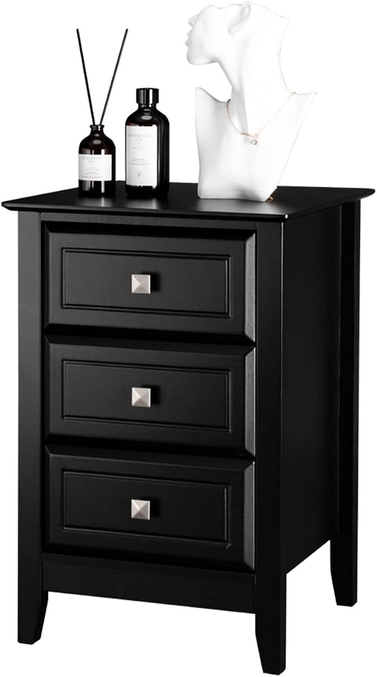 Bonnlo Upgraded Black Nightstand by Bonnlo