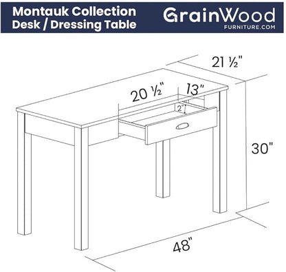 Grain Wood Furniture Montauk Desk/Dressing Table, Rustic Walnut - Image 2