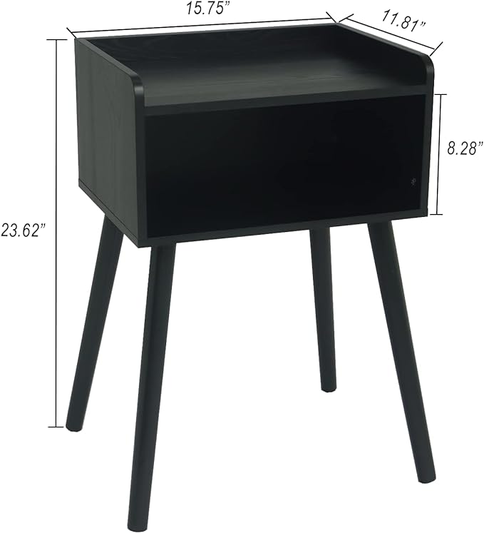 MaxSmeo Nightstand, Mid Century Modern Side Table Bedroom - Image 3