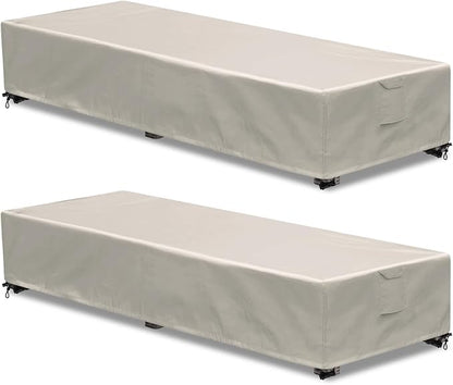 Outdoor Chaise Lounge Cover 2 Pack Patio Lounge Chair Covers Waterproof 600D by GoldenRaindrop
