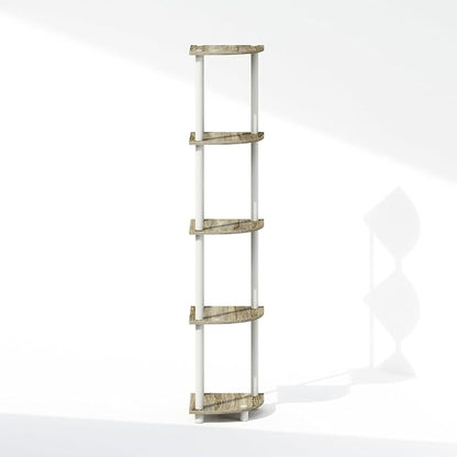Furinno Turn-N-Tube Storage Shelves, 5-Tier Book Shelf, Corner Shelf, Toolless - Image 6