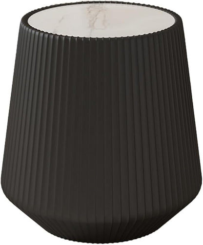 19.68" Round Marble End Table, Modern Cup Shaped Side Table - Image 8
