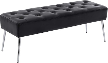 DUHOME Button-Tufted Ottoman Bench, Upholstered Bedroom Benches Footrest Stool by DuhomeElegantLifestyle