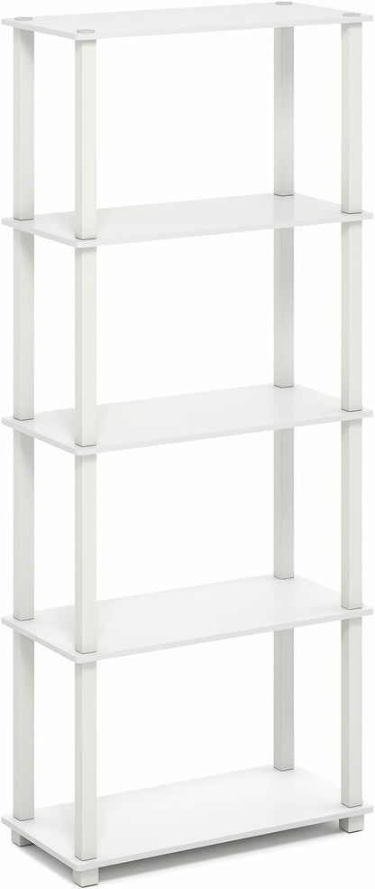 Furinno Turn-S-Tube Book Shelf, 5-Tier Toolless Storage Shelves - Image 5