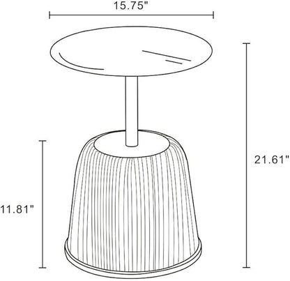 Manhattan Comfort Anderson Modern 15.75" Round End Tables 1.0 - Image 3