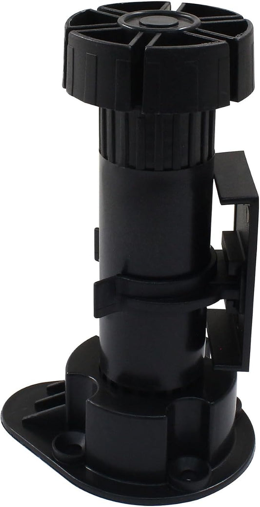 Jiozermi 4 Pack Black Plastic Cabinet Legs, Adjustable Furniture Feet by Jiozermi