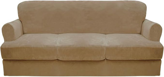 CUCRAF Cushion Sofa Cover 4 Piece Slipcovers, Soft Thick Velvet Couch Cover by CUCRAF