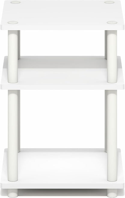 Furinno Turn-N-Tube Side Table, 3-Tier Square Modern End Table, Toolless Open - Image 7