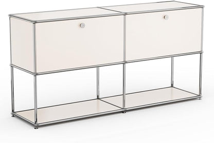 Modern Storage Cabinet White F Versatile Free-Standing Organizer by ARVORAHome
