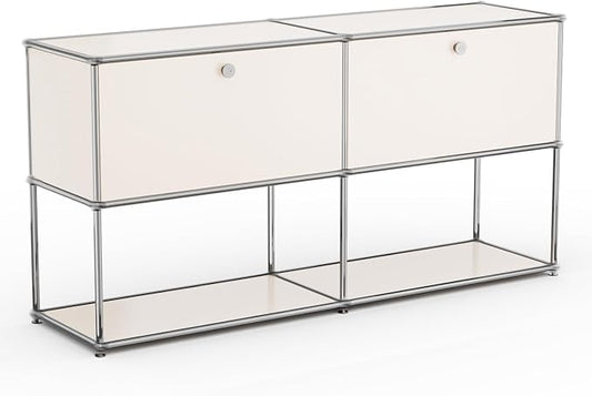 Modern Storage Cabinet White F Versatile Free-Standing Organizer by ARVORAHome
