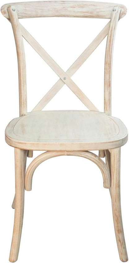 EMMA + OLIVER Lime Wash X-Back Chair - Image 5