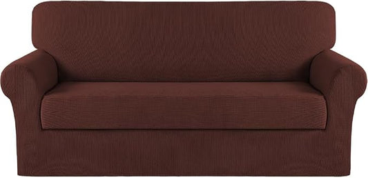 Turquoize Stretch Sofa Slipcover 2 Pieces Sofa Cover Couch Cover by Turquoize