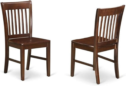 East West Furniture NDNO3-MAH-W 3 Piece Kitchen Table Set - Image 4